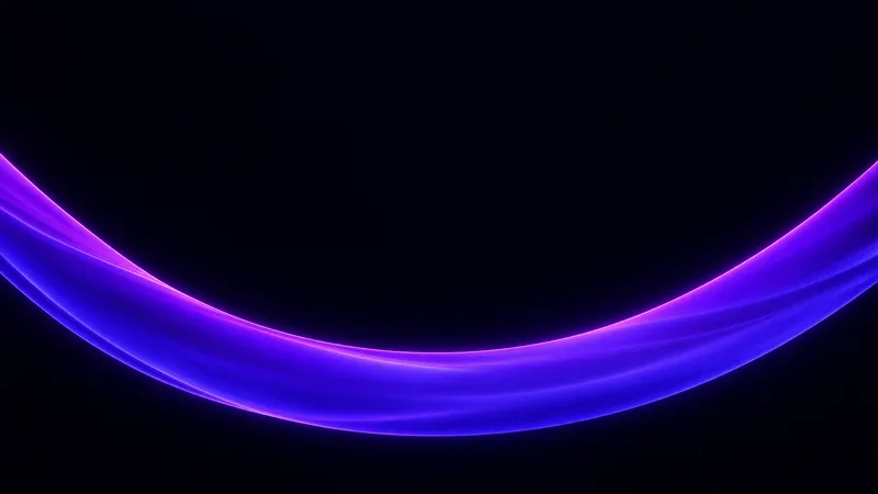 Indigo Mac wallpaper: indigo ribbon, hung low