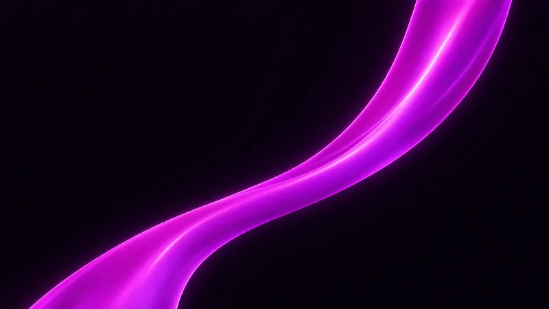 Orchid Mac wallpaper: magenta ribbon, falling