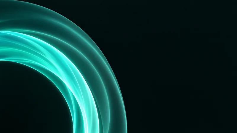Signal Mac wallpaper: teal arcs of light