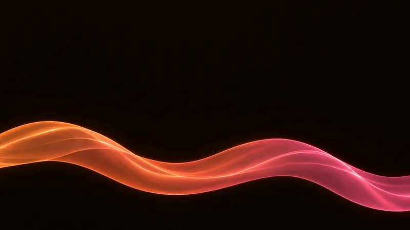 Sunset Mac wallpaper: orange into pink, low
