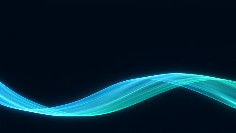 Tide Mac wallpaper: cyan wave, low and calm