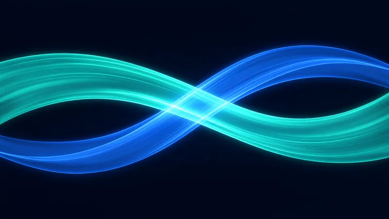 Twin Mac wallpaper: teal and blue, crossing